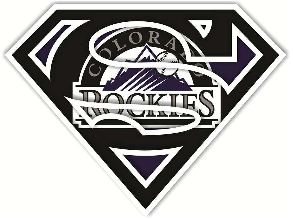 Colorado Rockies superman logos iron on heat transfer